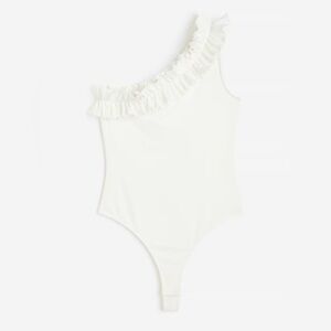 ONE-SHOULDER THONG BODYSUIT
